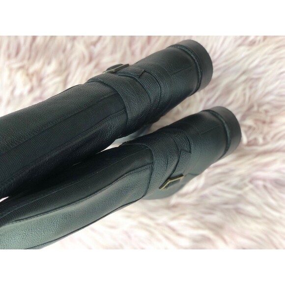 Sam Edelman Marlon High Knee Riding Boots Black Leather - Picture 5 of 5